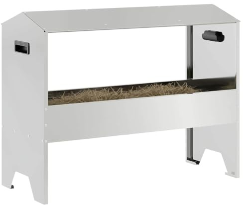vidaXL Futtertröge für Nutztiere Silber 79 x 35 x 62 cm 15 kg