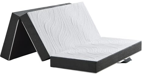 Twirest Folding Mattress,Double Foldable Memory Foam Mattress,135x190x15cm