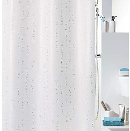 Spirella Textil-Duschvorhang Wet weiß, 180 x 180 cm