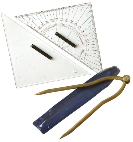 Boote & Yachten Kantschuster Ausbildungsset Kursdreieck 27,5 cm Marinezirkel