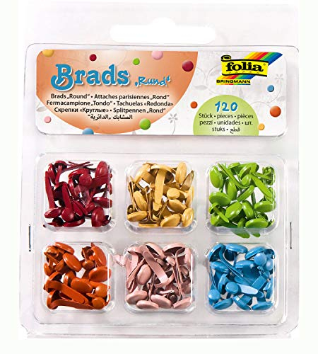 folia 12501 - Musterklammern, Musterbeutelklammern, rund, farbig sortiert