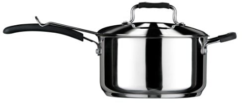 Premier Housewares Tenzo S II Series Enzo Casserole à frites avec Couvercles – Sauteuse en Acier inoxydable- Friteuse avec Panier, 22 cm