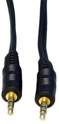 World of Data 15m 3.5mm Jack Cable - - 24k Gold Plated - Audio - Stereo - Male to Male - BLACK coloured