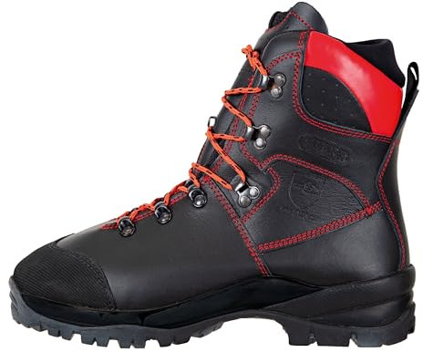 Oregon Waipoua Chainsaw Boots, Class 1 Protective Work Boots, PPE Safety Boots, Water Resistant Premium Cow Leather, Comfortable Professional Work Boots, Heat & Cold Resistant - UK Size 8 (42 EU)