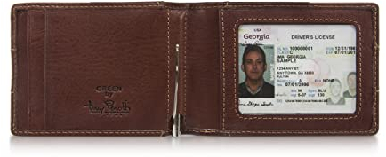 Tony Perotti Schlanke Geldbörse aus italienischem Leder für Herren – Bifold Ultra Slim RFID Geldbörse mit Kreditkartenfächern und Ausweisfenster – umweltfreundlich gegerbtes Vollnarbenleder Geldbörse