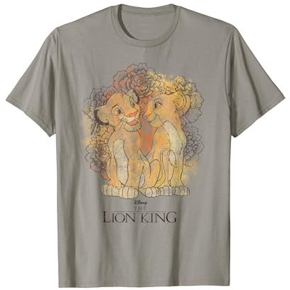 Disney Lion King Simba and Nala Find Love Water Color T-Shirt