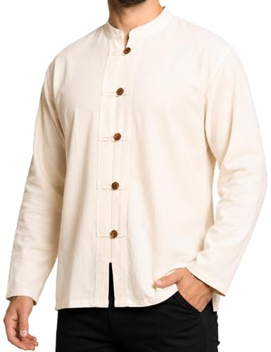 PANASIAM ShirtBEN-5Button, Nature XXL