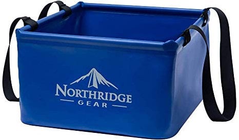 Northridge Gear 15L Faltbarer Eimer Spülschüssel Waschschüssel Faltschüssel Camping | Falteimer Angeln Garten Party | Blau
