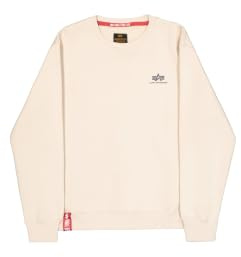 Alpha Industries Basic Sweater Small Logo Sweatshirt für Herren Jet Stream White