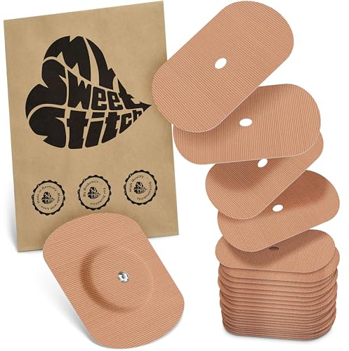 MySweetStitch 25 Fixierpflaster für FreeStyle Libre 2/Select oval | Hilft gegen vorzeitiges Ablösen, wasserfest und schnell trocknend, hautfreundlich, bis zu 15 Tage Halt