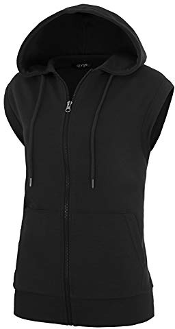 GIVON Damen Givon Casual Comfort Short-Sleeve Zip Hoodie Kapuzenpullover