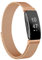 Amzpas Armbänder kompatibel mit Fitbit Inspire 2 & Fitbit Inspire HR & Fitbit Inspire, atmungsaktives Edelstahl-Mesh-Armband, magnetisch, verstellbar, für Damen und Herren (klein, rotgold)