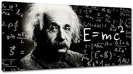 Gemälde auf Leinwand gedruckt Wandkunst Dekor 115x55cm Albert Einstein Nr. H697M_PC1AE