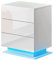 CLIPOP High Gloss Front Bedside Table 3 Drawers Nightstand with 16 RGB LED Lights, Chest of 3 Drawer Cabinet for Bedroom Living Room or Office