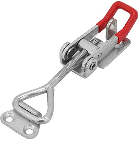Morsetto a Ginocchiera, Chiusura Leva Regolabile In Metallo Fibbia Chiavistello Blocco Stecca Toggle Impieghi Gravosi Grande Acciaio Carbonio Forma Di Triangolo Capacità Tenuta Scrocco Strappo Morset