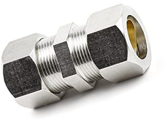 PU14 mm Gerade Verschraubung ist aus Kupfervernickeltem Material, Beständig Gegen Hohe und Niedrige Temperaturen, SRJQXH Schraubfitting Kann für Rohrleitungen, Vakuumkompressoren Verwendet Werden