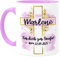 Tassenliebling® Taufe Tasse personalisiert mit Datum und Namen für Mädchen und Jungen - Rosa - Beidseitiger Druck - Christliche Geschenke zur Taufe