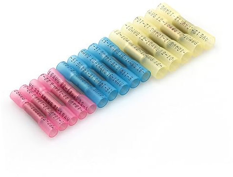 ULTECHNOVO 200pezzi Connettori Elettrici Termoretraibili Impermeabili Isolati Per Cavi Di Terminali Per Applicazioni e Automobilistiche Confezione Pratica Per Facile Accesso e Trasporto