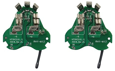 3ah Lithium Ion Battery PCB Protection Circuit Board Compatible with Milwaukee M12 12v Battery 48-11-2411 48-11-2401 48-11-2420 48-11-2425 48-11-2430, PCB Replacement Rebuilt Repair Kit(2Pcs)