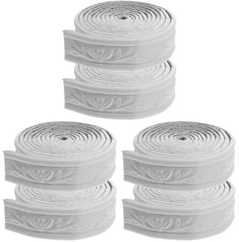 ULTECHNOVO 6 Rollos Zócalo Calcomanía De Pared Con Borde 3d Flexible Autoadhesivo Bordes De Espejo Para Baño Bordes Rodapiés Para Decoración Paredes Ser Espuma Anti Choques Oficina Pared