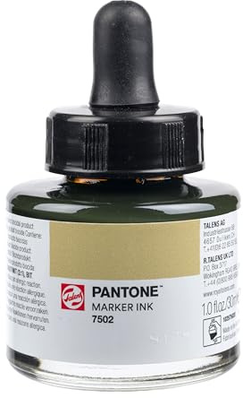 Talens | Pantone Marker-Tinte 30 ml 7502 | Flüssige Tinte + Marker-Nachfüllung | Wasserbasierte, pigmentierte Tinte in 108 Pantone-Farben