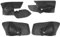 Interni Auto Per Per Golf 5 Per Jetta 2005-2010 CON GUIDA A SINISTRA In Microfibra Pelle Interni Auto Pannello Porta Bracciolo Copertura Adesivo Trim Auto Copertura Trim(Black with red line,Front pair