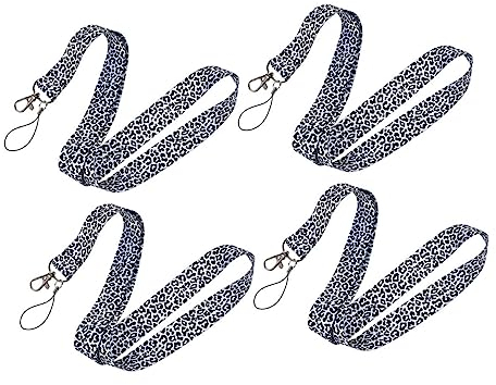 STOBOK 4 Stück Abzeichen Lanyard Armband Schlüsselanhänger Leopard Schlüsselanhänger Telefonhüllen-lanyard Süßes Schlüsselband Für Mädchen Id-karten Hängende Seile Schlüsselarmband Büro