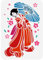 FINGERINSPIRE Geisha Regenschirm Schablone Zum Malen 21x29.7 cm Kunststoff PET Kirschblüten Malschablone Ausgehöhlter Regenschirm Frau Zeichenvorlage Menschliches Thema Schablone Für Wanddekoration