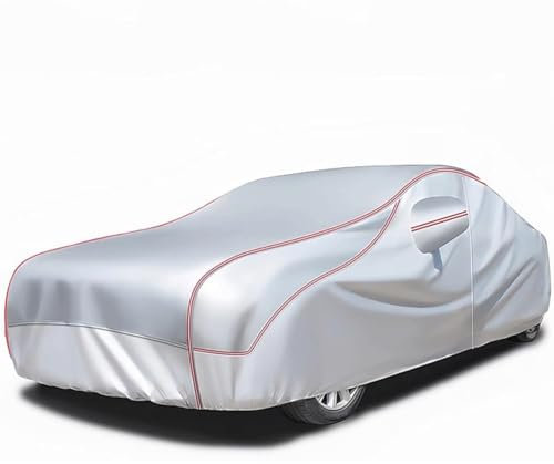 Autoabdeckung für Trabant P 601,Autoabdeckung Outdoor Wasserdicht Hagelschutz UV mit Reißverschluss und Baumwollfutter,Auto abdeckplane Winddichte Kratzfeste Staubdicht (Color : Silver)