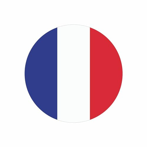 Frankreich Aufkleber 5cm Rund France Flagge Fahne Runde Vinyl Stickers EM WM
