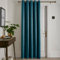 Fusion - Forest Green Single Curtain W66 x L84 (168 x 214cm) - 1x Panel - Eyelet Curtain in Turquoise - Thermal Curtain for Bedroom/Living Room - Curtain & Drape - Door Curtain - Strata Collection