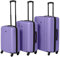 OHS Lightweight Suitcase Set of 3 Purple, Hard Shell Suitcase Set Durable 4 Wheels 360° Rotating Adjustable Handles- Small Suitcase, Medium Suitcase, Large Suit Case