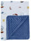LAT LEE AND TOWN Babydecken Superweiche Neugeborene Schlafdecken Kinderzimmer Bettdecke mit Gepunkteter Rückseite für Kleinkinder Babys Mädchen Jungen (Blaues Schloss, S)