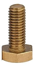 Haroar 1Pc M10 vis à tête hexagonale en Laiton avec boulons à tête hexagonale à Filetage Complet DIN933 Longueur de Filetage 20mm ~ 100mm(1Pc M10x20)