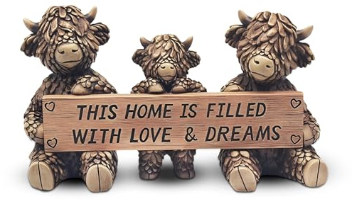 Lesser & Pavey Hughie Highland Cows Love Home Decor Figurine | Together Theme, Rustic Appeal, Decorative Shelf Accent, Stable Construction, Collector Piece, Gift Idea