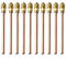 Refrigeration Access Valves Set of 10 for Air Conditioning Units and Compressors