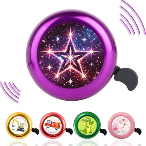 Fahrradklingel Kinder,Klingel Fahrrad Kinder,Klingel Kinderfahrrad Jungen/Mädchen,Bike Bell Kids,Klingel Laufrad,Fahrradklingel Kinder Stern/Einhorn/Feuerwehr,Fahrrad Klingel Kinder Jungen/Mädchen