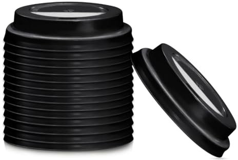 MH QUALITY Kaffeebecher To Go Plastik Deckel für 80mm Einweg Pappbecher - 100 Stück | Schwarz