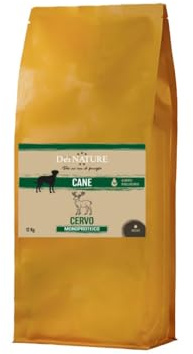 Dei Nature Trockenfutter für Hunde, Monoprotein, Hirsch, hypoallergen, 12 kg