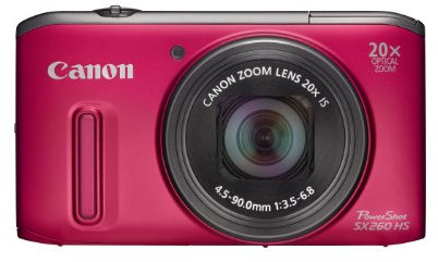 Canon Powershot SX260 HS Digital Camera - Red (12.1 MP, 20x Optical Zoom) 3.0 Inch LCD (Renewed)