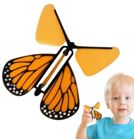 Generico Fluttering Butterfly | Magic Flight with Elastic Ties | Show Accessory with Elastic Band - Ideal for Birthdays, Weddings, Parties and Greeting Cards