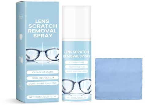 Lens Scratch Removal Spray Lens Cleaning Spray,Cleansing Optical Surfaces,Glass and Plastic Cleaner,for Glasses,Spectacles, Cameras,Microscopes,Digital Screens and Ski Goggles,100 ml