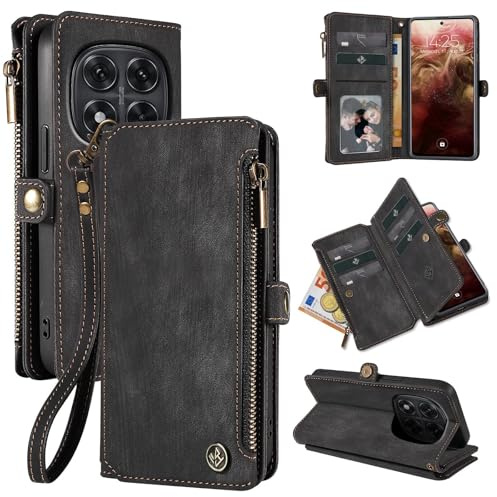 LBH Handy Hülle für Xiaomi Redmi Note 15 Pro Klapphülle RFID Schutz Wallet Geldbeutel Geldbörse Cover Case Flipcase Kartenfächer Geldfach Münzfach Schwarz