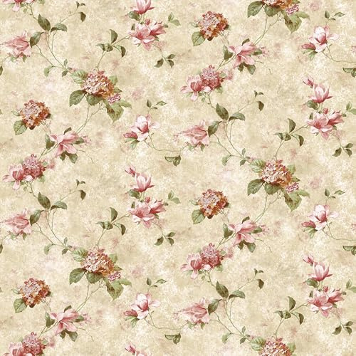 Carta da parati vintage damascata francese peel and stick, ispessita, rimovibile, autoadesiva, design per pareti, bagno, camera da letto, decorazione per la casa, 43,9 x 299,7 cm, rosa e beige