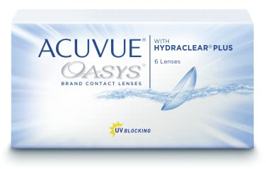 ACUVUE OASYS 2-Wochen-Kontaktlinsen für Tag und Nacht mit -4.00 dpt und BC 8.8 – UV Schutz, Austrocknungsschutz und extrem Komfortables Tragegefühl – 6 Linsen