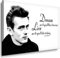 Julia-Art - Bilder James Dean Leinwandbild Porträt Zitat Quotes Schwarz-Weiß Kunstdruck 41 x 31 cm Wandbild XXL Kailrahmenbild Fertigbild SW04-7