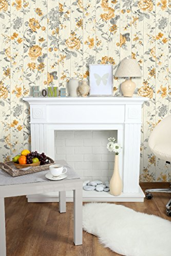 UGEPA Papier peint intissé, jaune, L136–02