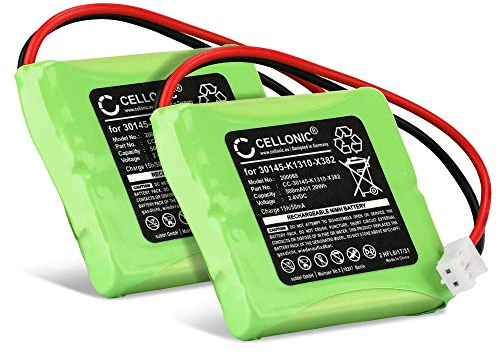 CELLONIC, Akku kompatibel mit Siemens Gigaset E45, Gigaset E450, Gigaset E455 (500mAh, 2.4V) 2X Ersatzakku S30852-D1751-X1,V30145-K1310-X382