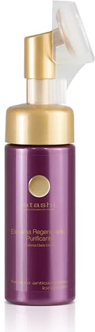 Atashi Antioxidante | Espuma Regenerante Purificante| Limpia, Regenera, Hidrata, Energiza y Repara | Con Ácido Glicólico, Betaína y Aguas Frutales BIO | Apta para Piel Sensible | 150 ml