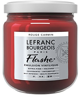Lefranc Bourgeois Flashe Acrylique Pot 400ml Rouge Carmin